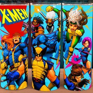 90s X-men Cartoon Classic Action Cup Tumbler 20oz